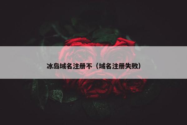 冰岛域名注册不（域名注册失败）