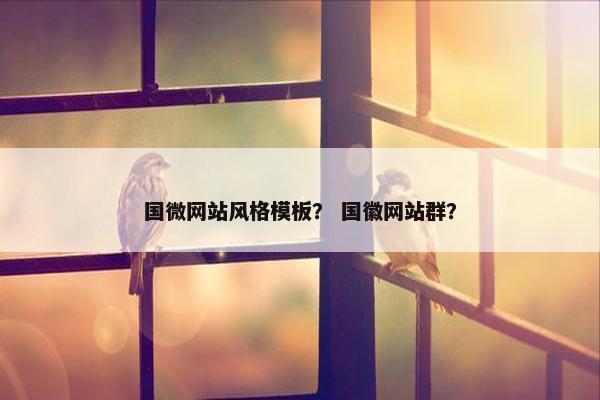 国微网站风格模板？ 国徽网站群？