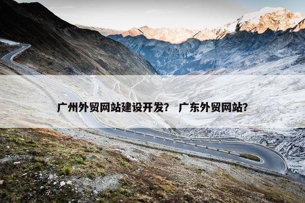 广州外贸网站建设开发？ 广东外贸网站？