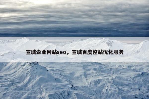 宣城企业网站seo，宣城百度整站优化服务