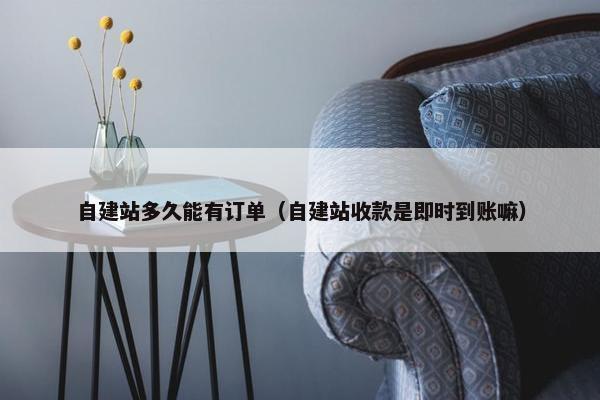 自建站多久能有订单（自建站收款是即时到账嘛）
