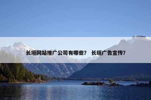 长垣网站推广公司有哪些？ 长垣广告宣传？