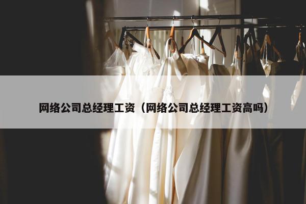 网络公司总经理工资（网络公司总经理工资高吗）