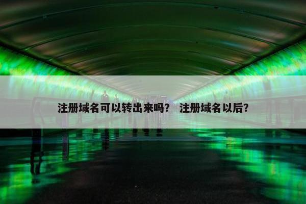 注册域名可以转出来吗？ 注册域名以后？