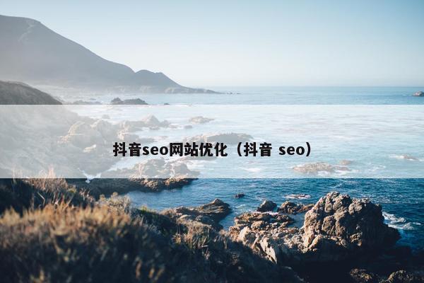 抖音seo网站优化（抖音 seo）