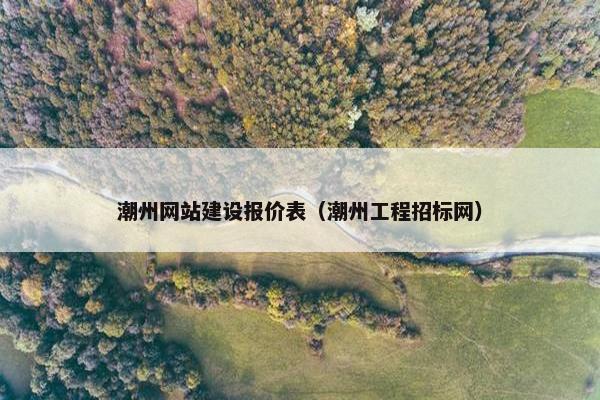 潮州网站建设报价表（潮州工程招标网）