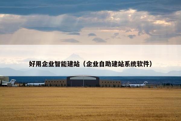 好用企业智能建站（企业自助建站系统软件）