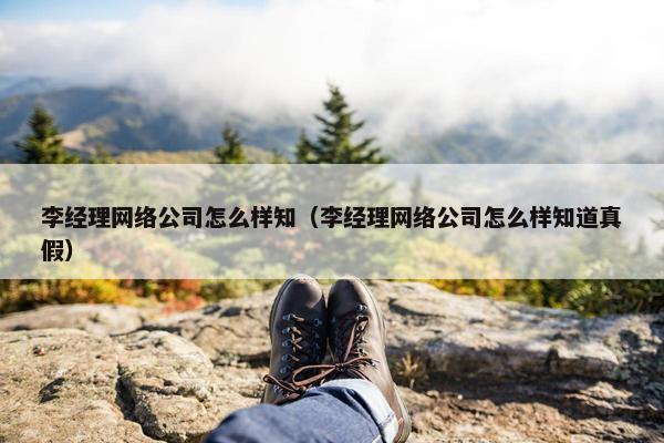李经理网络公司怎么样知（李经理网络公司怎么样知道真假）