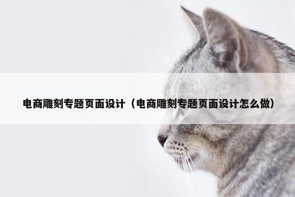电商雕刻专题页面设计（电商雕刻专题页面设计怎么做）