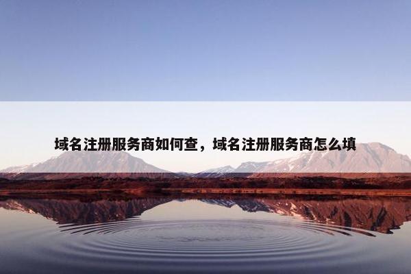 域名注册服务商如何查，域名注册服务商怎么填