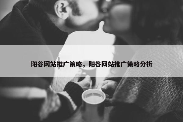 阳谷网站推广策略，阳谷网站推广策略分析