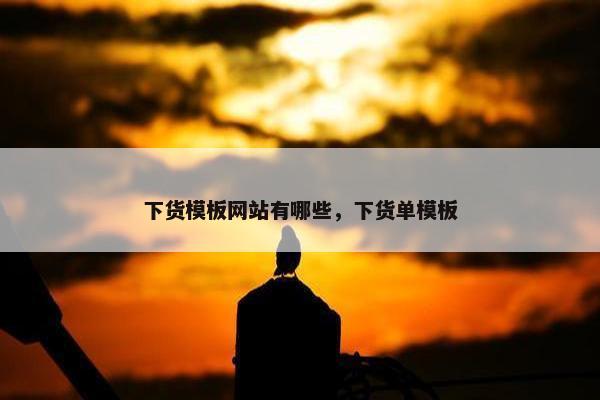 下货模板网站有哪些，下货单模板