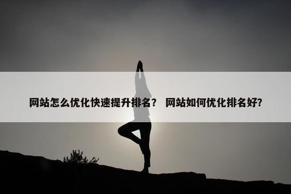 网站怎么优化快速提升排名？ 网站如何优化排名好？