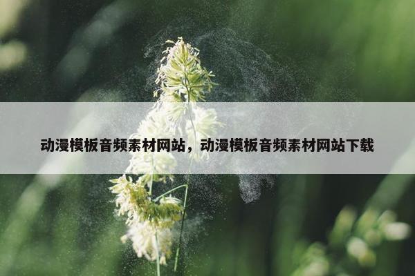 动漫模板音频素材网站，动漫模板音频素材网站下载