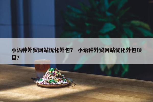 小语种外贸网站优化外包？ 小语种外贸网站优化外包项目？