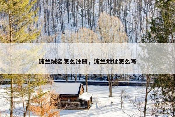 波兰域名怎么注册，波兰地址怎么写