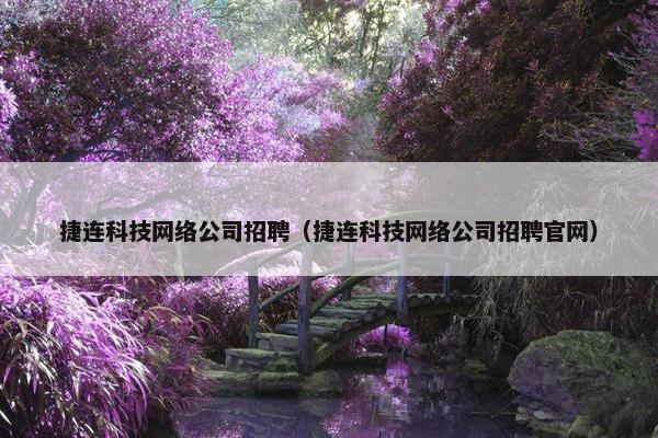 捷连科技网络公司招聘（捷连科技网络公司招聘官网）
