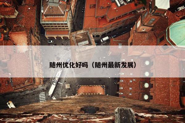 随州优化好吗（随州最新发展）