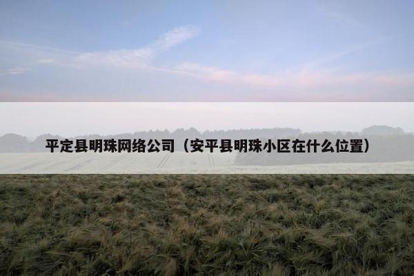 平定县明珠网络公司（安平县明珠小区在什么位置）