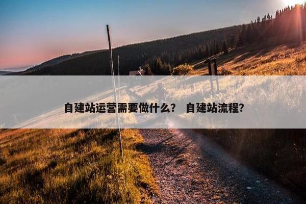 自建站运营需要做什么？ 自建站流程？