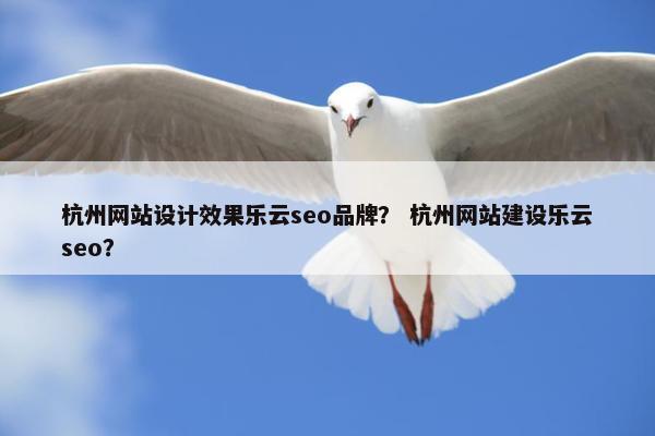 杭州网站设计效果乐云seo品牌？ 杭州网站建设乐云seo？