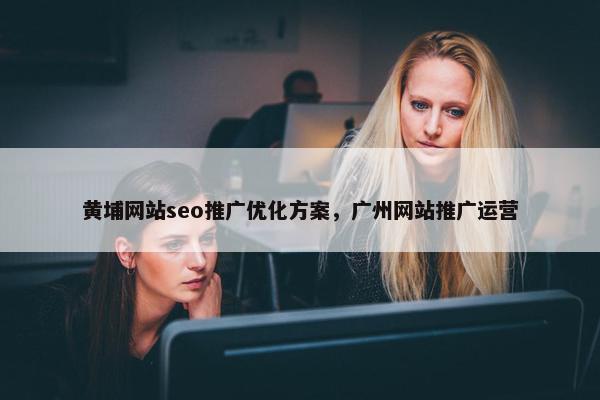 黄埔网站seo推广优化方案，广州网站推广运营