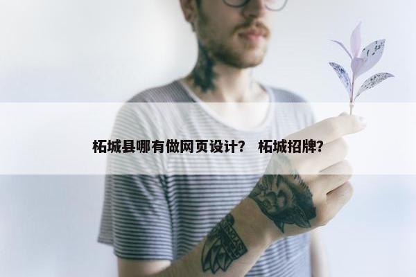 柘城县哪有做网页设计？ 柘城招牌？