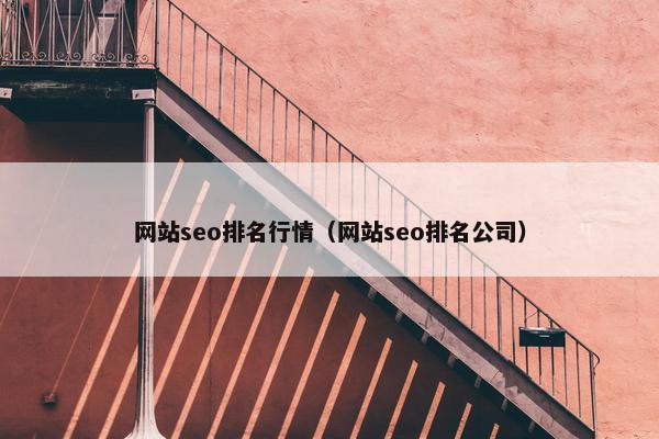 网站seo排名行情（网站seo排名公司）