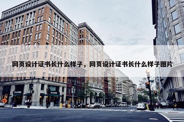 网页设计证书长什么样子，网页设计证书长什么样子图片