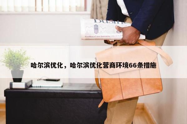 哈尔滨优化，哈尔滨优化营商环境66条措施