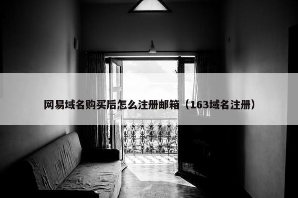 网易域名购买后怎么注册邮箱（163域名注册）