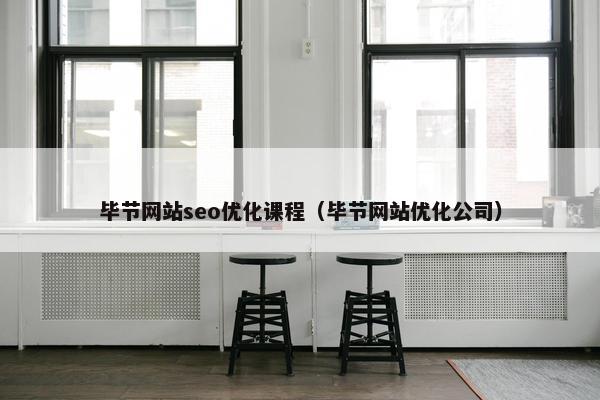 毕节网站seo优化课程（毕节网站优化公司）
