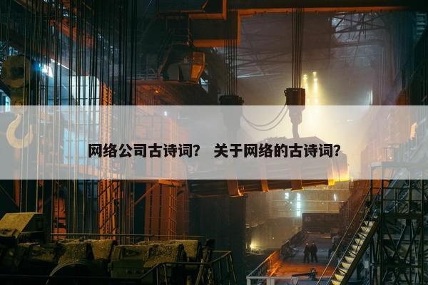 网络公司古诗词？ 关于网络的古诗词？