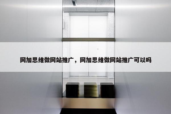 网加思维做网站推广，网加思维做网站推广可以吗
