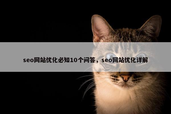 seo网站优化必知10个问答，seo网站优化详解