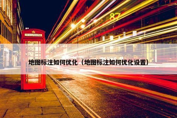 地图标注如何优化（地图标注如何优化设置）