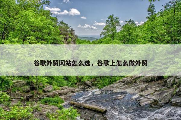 谷歌外贸网站怎么选，谷歌上怎么做外贸
