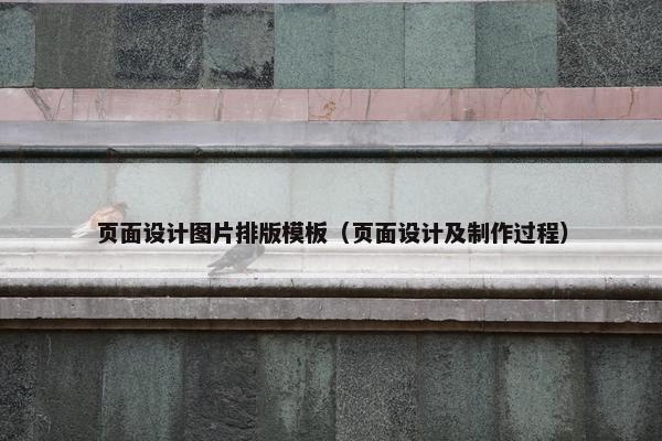 页面设计图片排版模板（页面设计及制作过程）