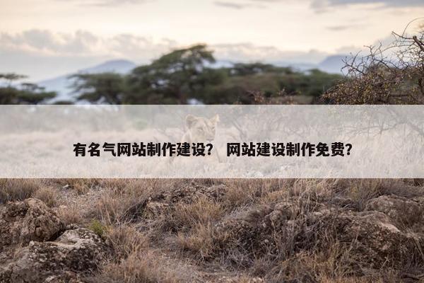 有名气网站制作建设？ 网站建设制作免费？