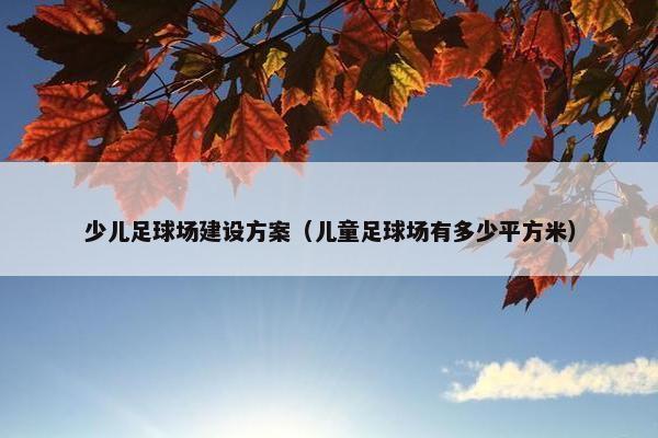少儿足球场建设方案（儿童足球场有多少平方米）