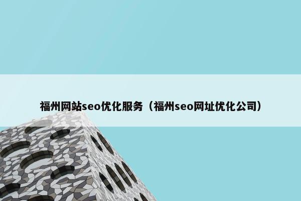 福州网站seo优化服务（福州seo网址优化公司）
