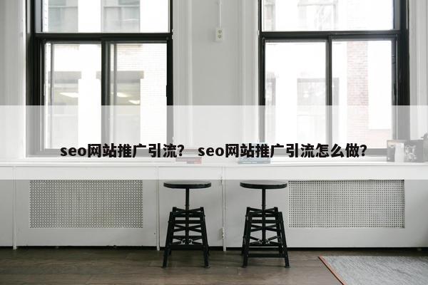 seo网站推广引流？ seo网站推广引流怎么做？