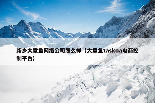 新乡大章鱼网络公司怎么样（大章鱼taskoa电商控制平台）