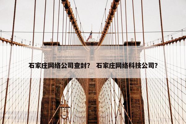石家庄网络公司查封？ 石家庄网络科技公司？