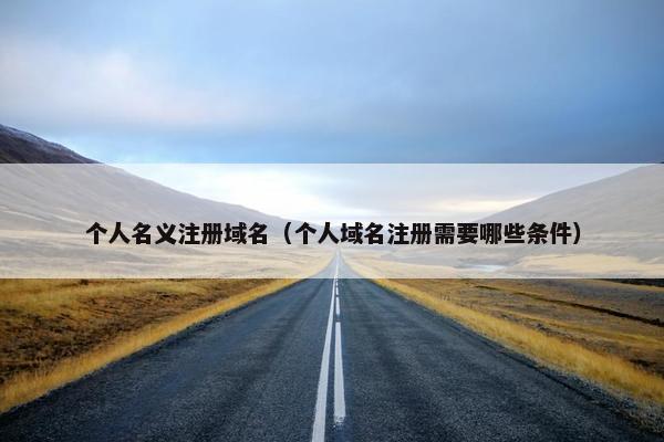 个人名义注册域名（个人域名注册需要哪些条件）