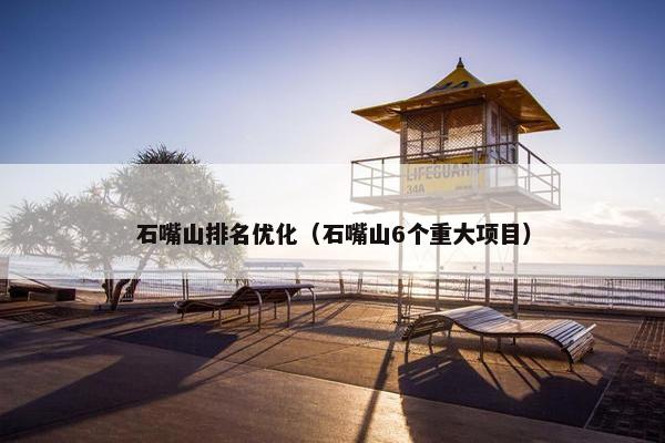 石嘴山排名优化（石嘴山6个重大项目）