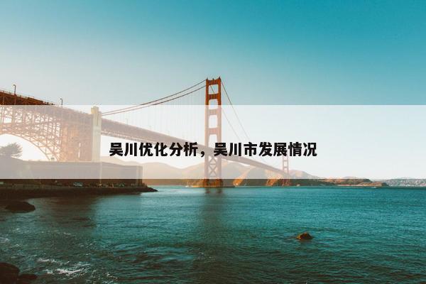 吴川优化分析，吴川市发展情况