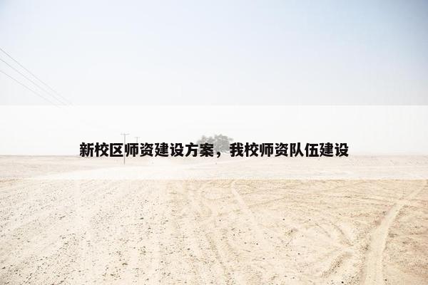 新校区师资建设方案，我校师资队伍建设