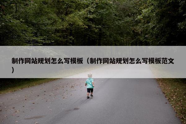 制作网站规划怎么写模板（制作网站规划怎么写模板范文）