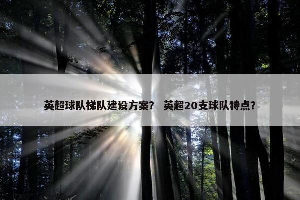 英超球队梯队建设方案？ 英超20支球队特点？